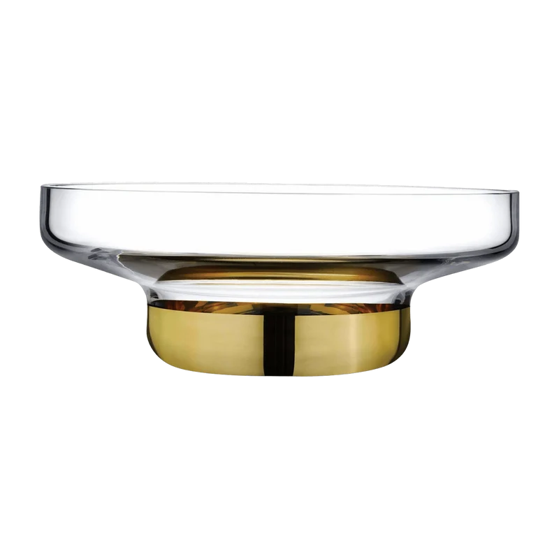 Bol contour large transparent et base en cuivre 36 x 13,5 cm Contour - Nude Glass