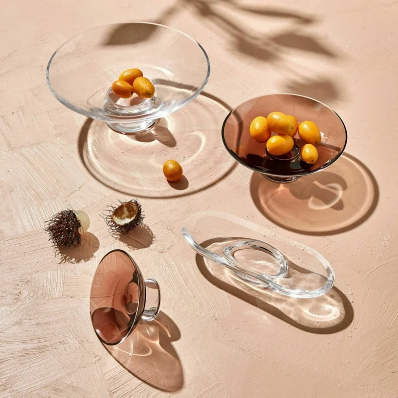Grand bol caramel Silhouette - Nude Glass