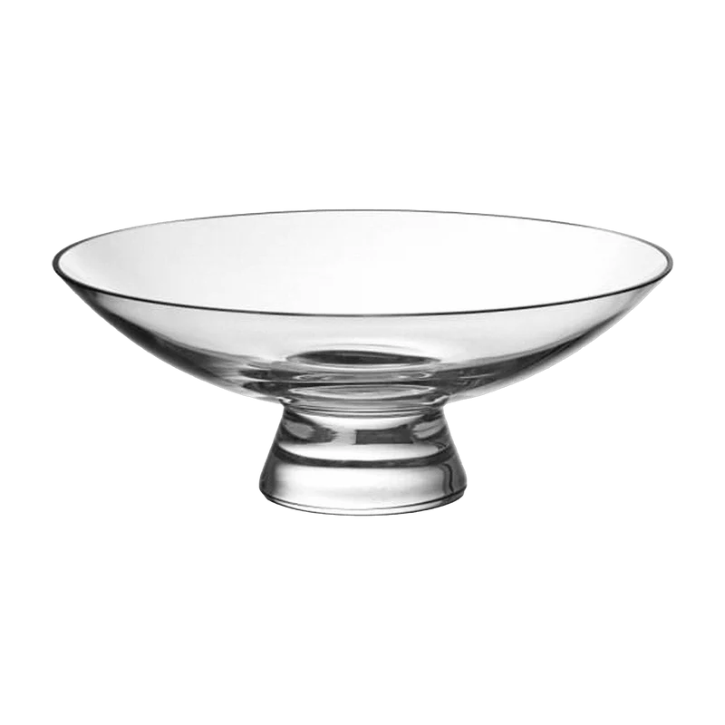 Bol à pied en verre transparent 22cm Silhouette - Nude Glass