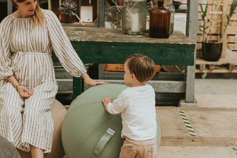 Siège ergonomique en laine synthétique pesto 60 cm SOVA - VLUV