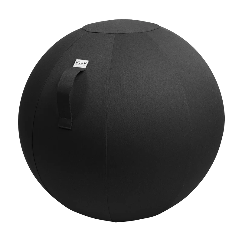 Siège ergonomique en tissu canevas noir 70 cm LEIV - VLUV