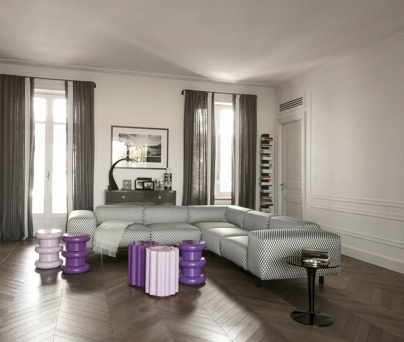 Table d'appoint violette Pilastro Sottsass - Kartell