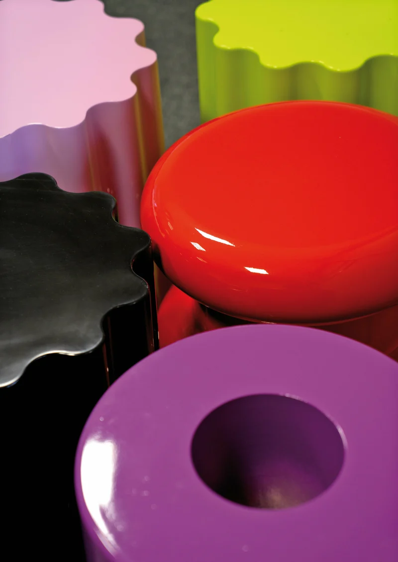 Table d'appoint rouge Pilastro Sottsass - Kartell