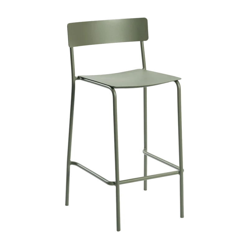 Chaise de bar en aluminium vert August - Serax
