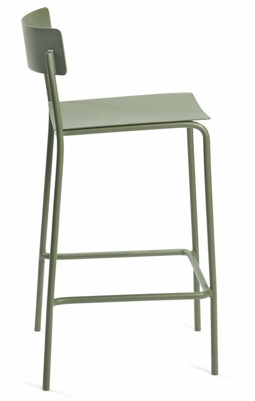 Chaise de bar en aluminium vert August - Serax