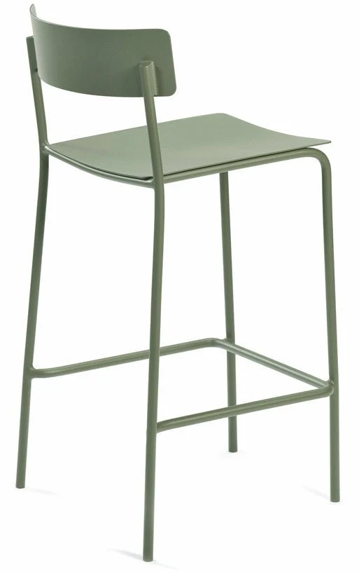 Chaise de bar en aluminium vert August - Serax