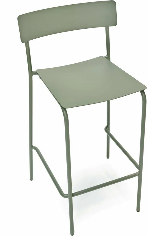 Chaise de bar en aluminium vert August - Serax