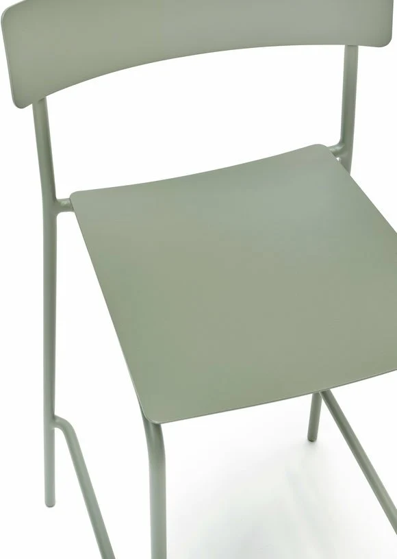 Chaise de bar en aluminium vert August - Serax