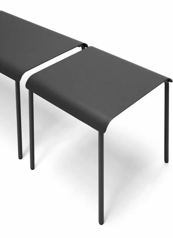Banc en aluminium noir August - Serax