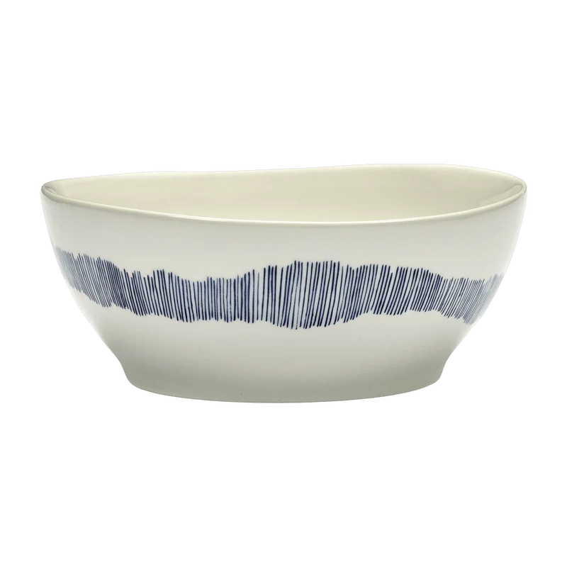 Bol L blanc avec motif bleu Feast - Serax