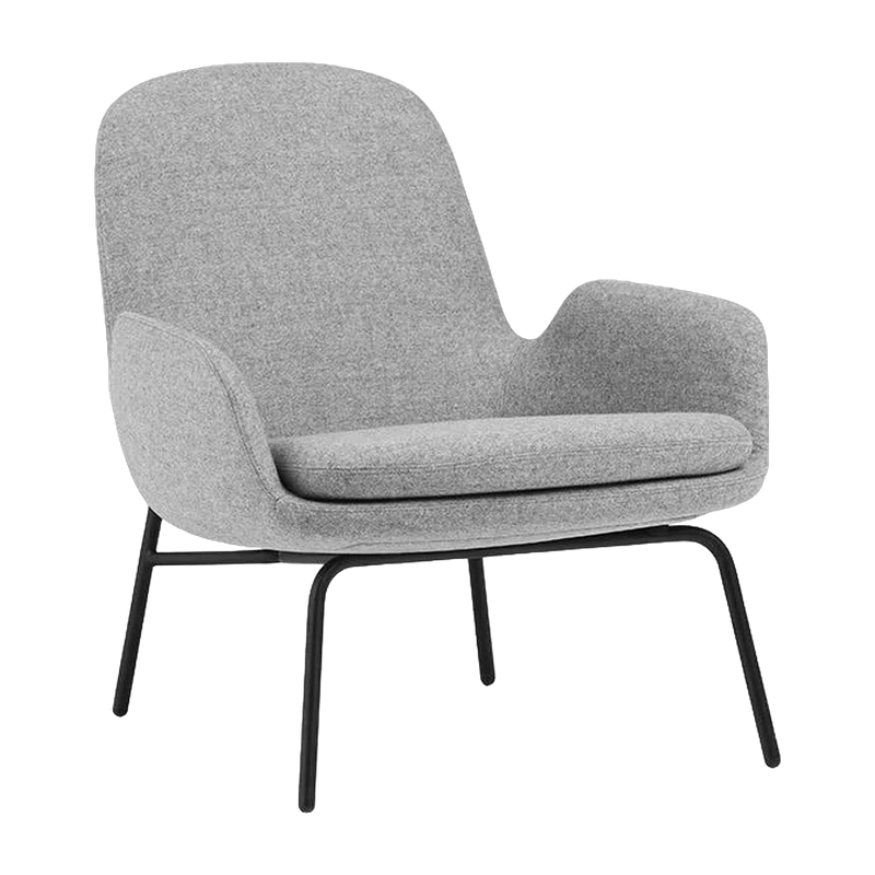 Era Lounge Chair Low Black Steel - Normann Copenhagen