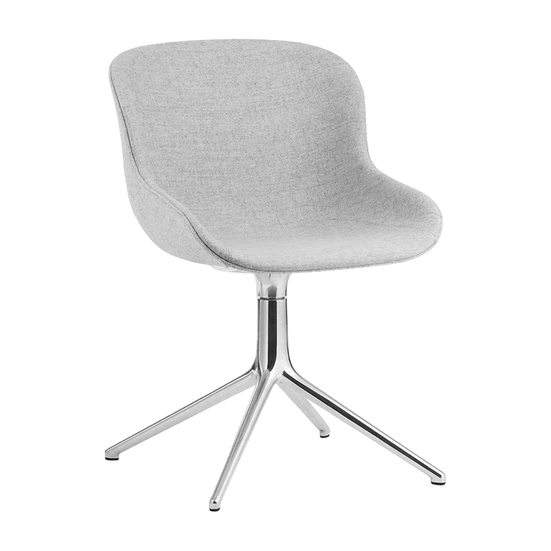 Chaise pivotante 4 pieds en aluminium et pp avec tissu gris Hyg - Normann Copenhagen