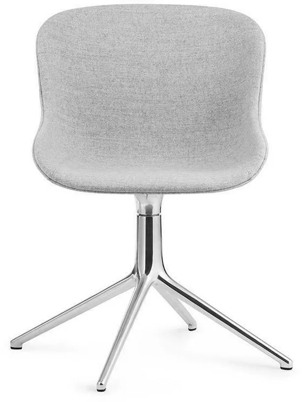 Chaise pivotante 4 pieds en aluminium et pp avec tissu gris Hyg - Normann Copenhagen