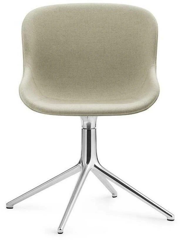 Chaise pivotante 4 pieds en aluminium et pp avec tissu beige Hyg - Normann Copenhagen