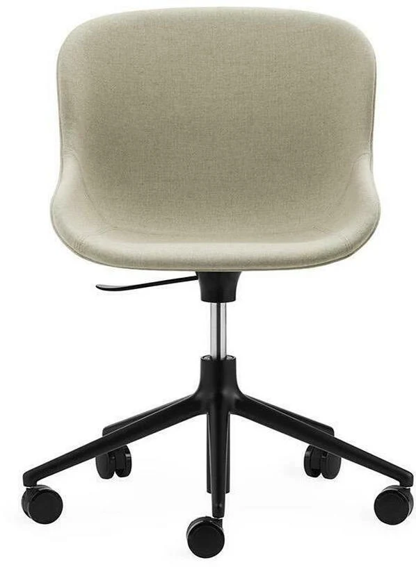 Chaise pivotante 5 roues en aluminium et pp avec tissu beige Hyg - Normann Copenhagen