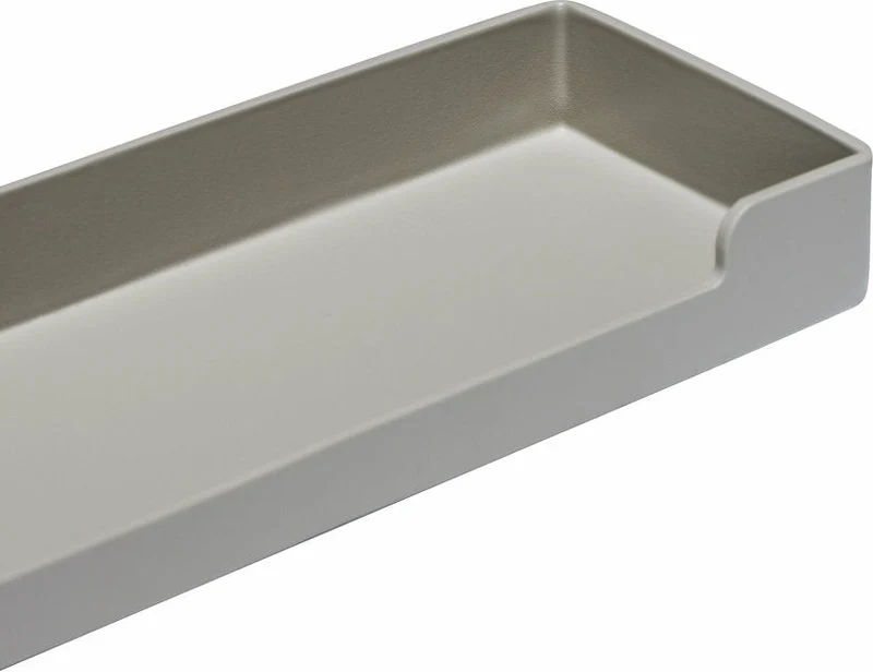 Plateau rectangulaire en fer gris clair 16x6 cm District - Hübsch