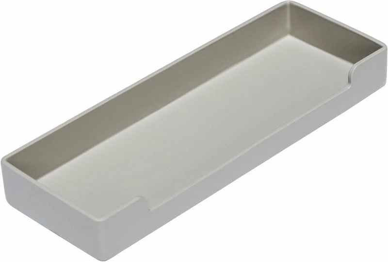 Plateau rectangulaire en fer gris clair 16x6 cm District - Hübsch