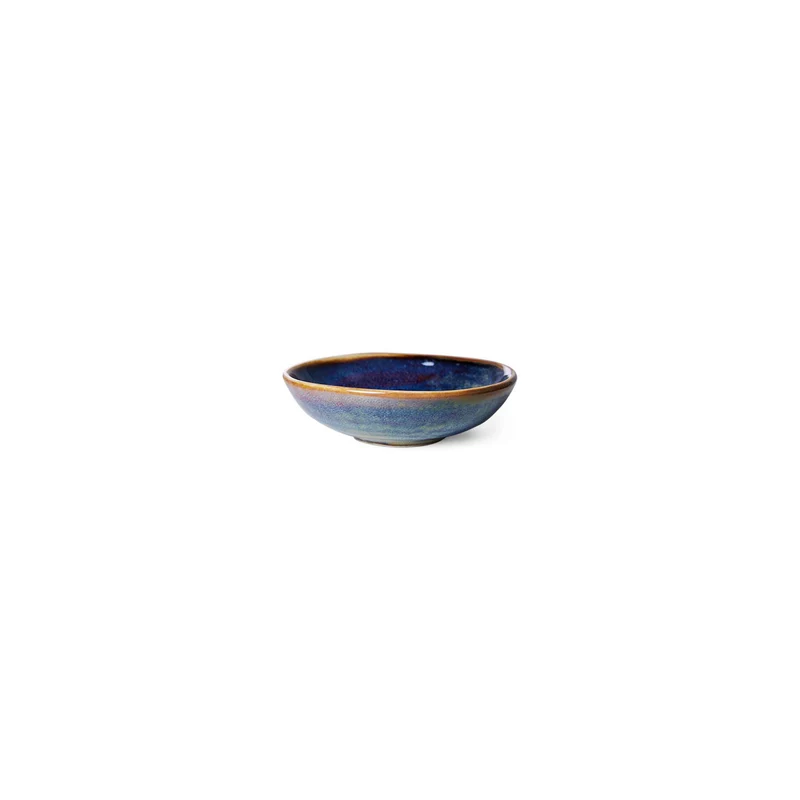 Bol en porcelaine bleu 9cm 50ml Rustique - HKLIVING
