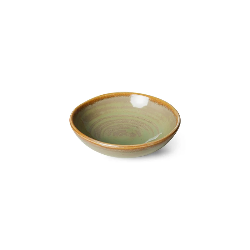 Bol en porcelaine vert 9cm 50ml Rustique - HKLIVING