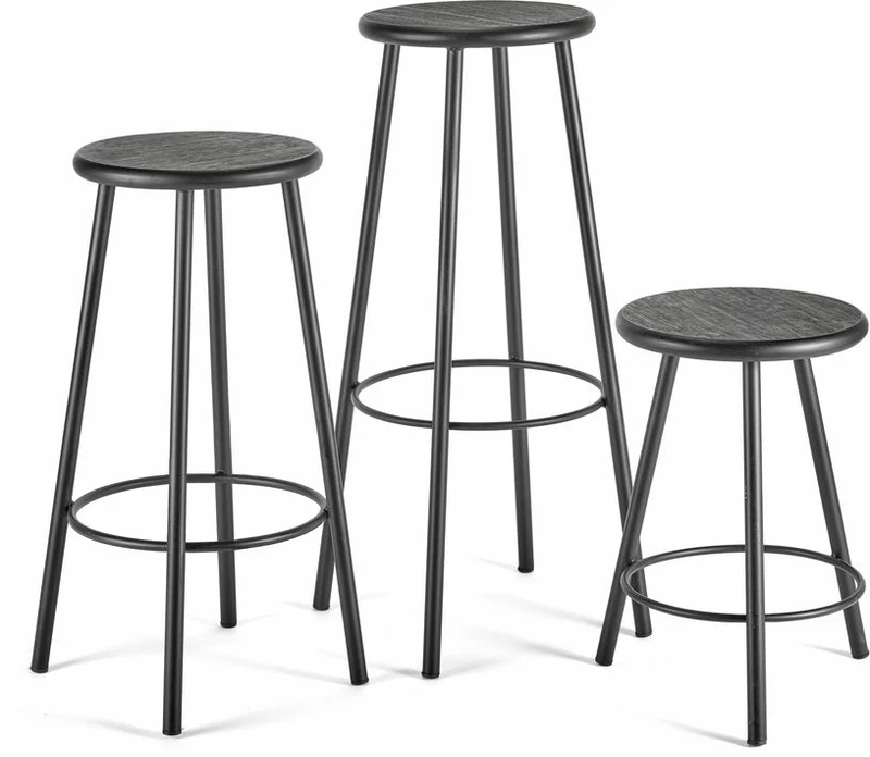Tabouret en fer noir 46cm - Serax