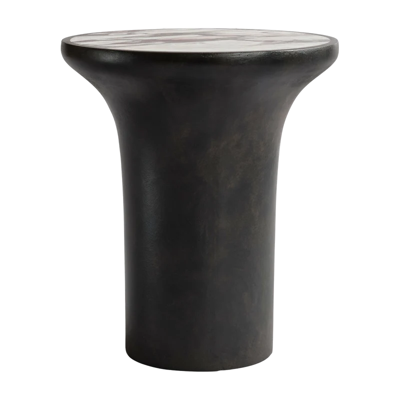Table d'appoint en béton et marbre calacatta 35 x 35 cm Trumpet - 101 Copenhagen