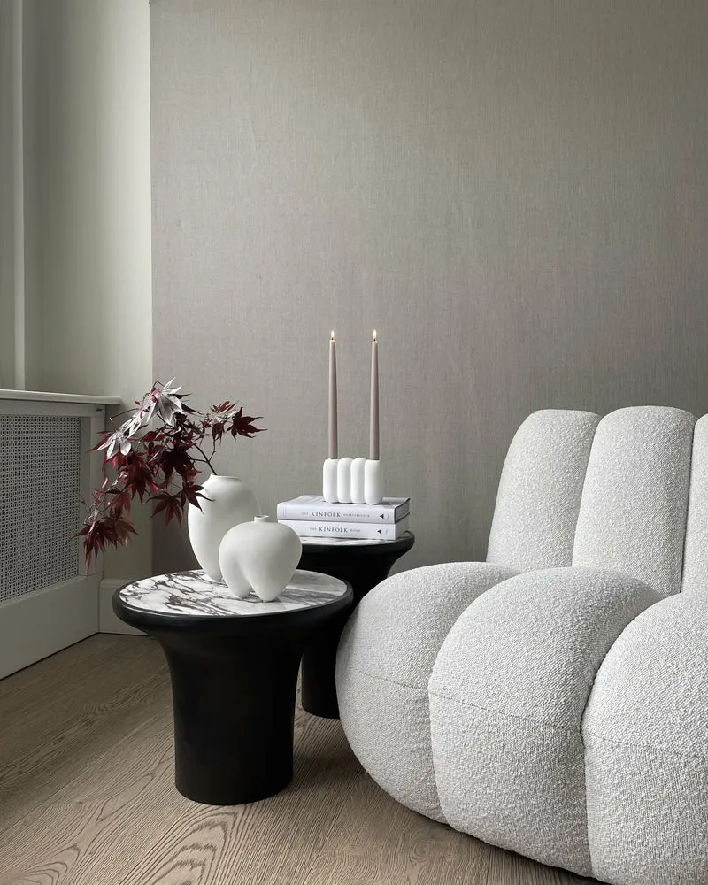 Table d'appoint en béton et marbre calacatta 35 x 35 cm Trumpet - 101 Copenhagen