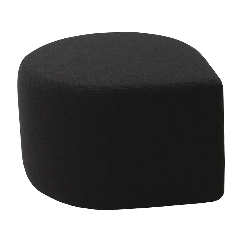 Pouf en bouclé gris anthracite 70 x 60 cm Stilla - AYTM