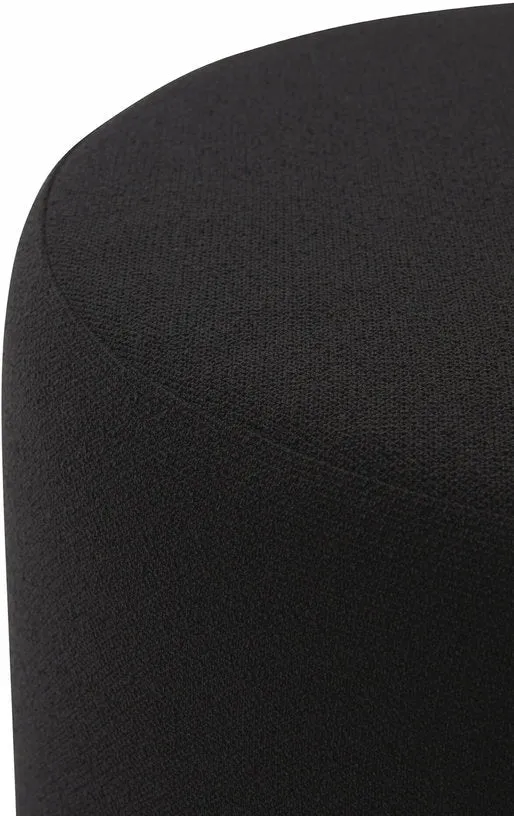Pouf en bouclé gris anthracite 70 x 60 cm Stilla - AYTM