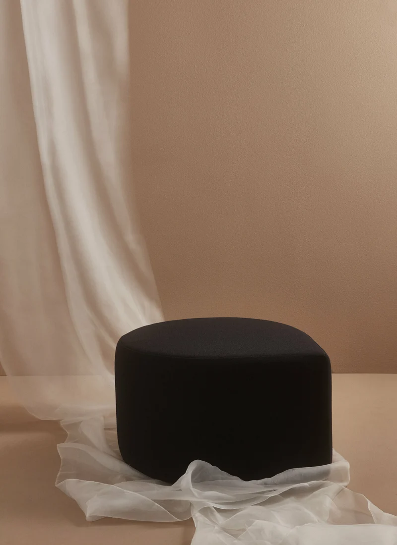 Pouf en bouclé gris anthracite 70 x 60 cm Stilla - AYTM