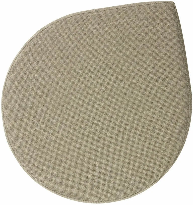 Pouf en bouclé taupe 70 x 60 cm Stilla - AYTM