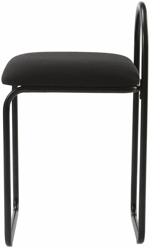 Chaise en bouclé gris anthracite 37 x 39 cm Angui - AYTM