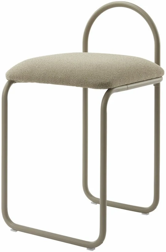 Chaise en bouclé taupe 37 x 39 cm Angui - AYTM