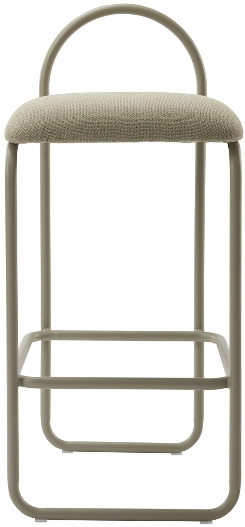 Chaise de bar en bouclé taupe 37 x 39 x 82 cm Angui - AYTM