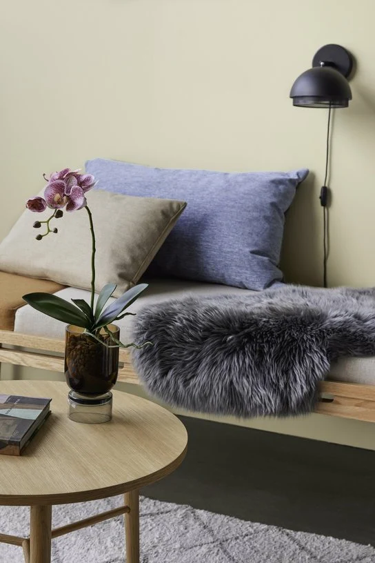 Coussin en laine gris Prim - Hübsch