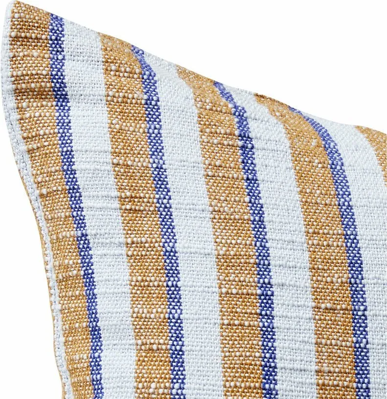 Coussin en coton bleu 50x50cm Pavillon - Hübsch