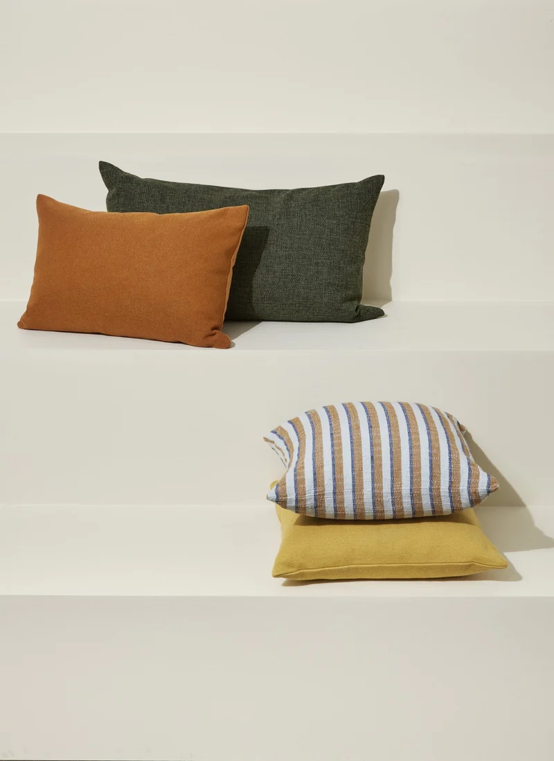 Coussin en coton bleu 50x50cm Pavillon - Hübsch