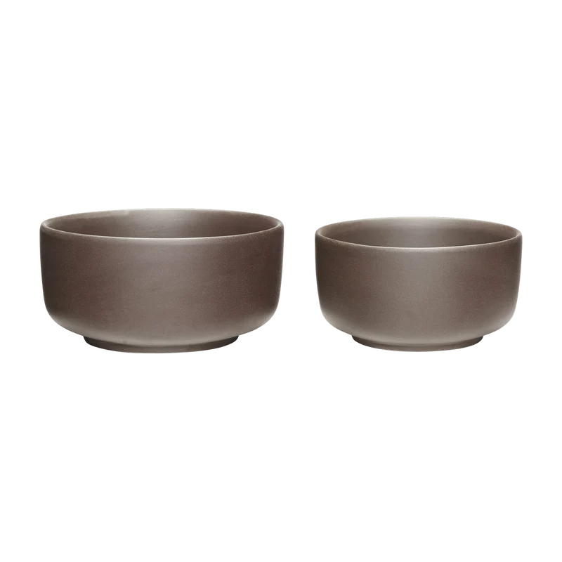 Bols en terre cuite bordeaux (lot de 2) Clay - Hübsch