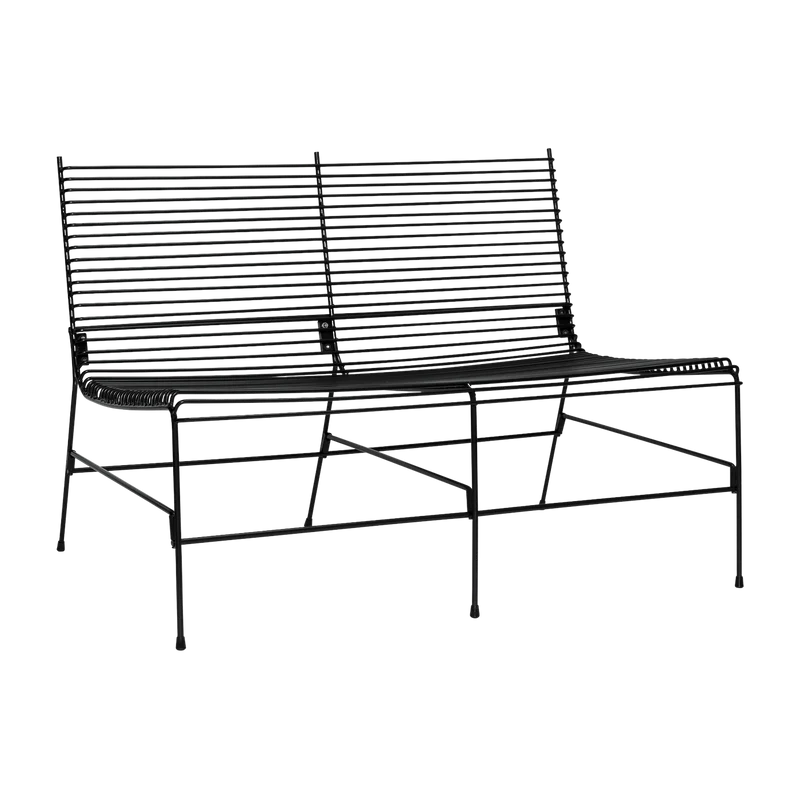 Banc noir effet cordes - Hübsch