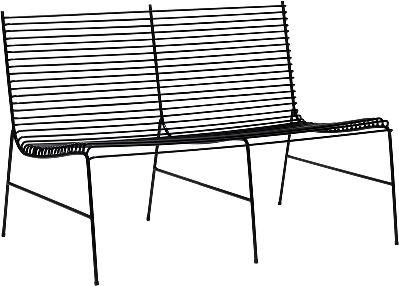 Banc noir effet cordes - Hübsch
