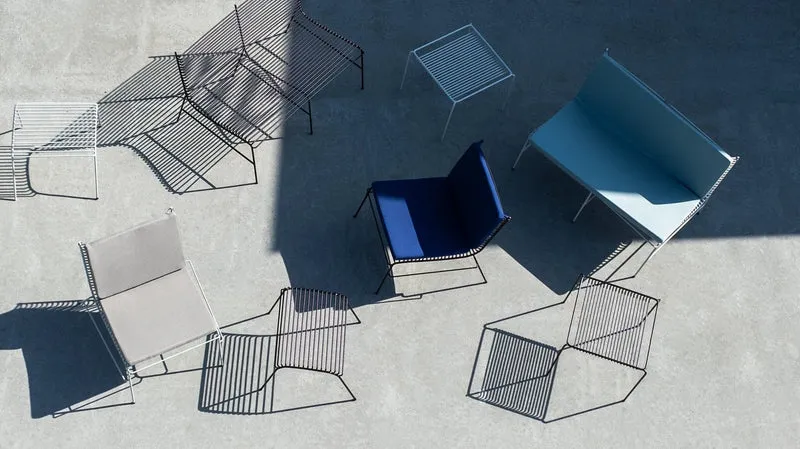Banc noir effet cordes - Hübsch