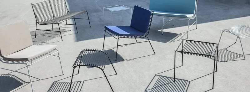 Banc noir effet cordes - Hübsch