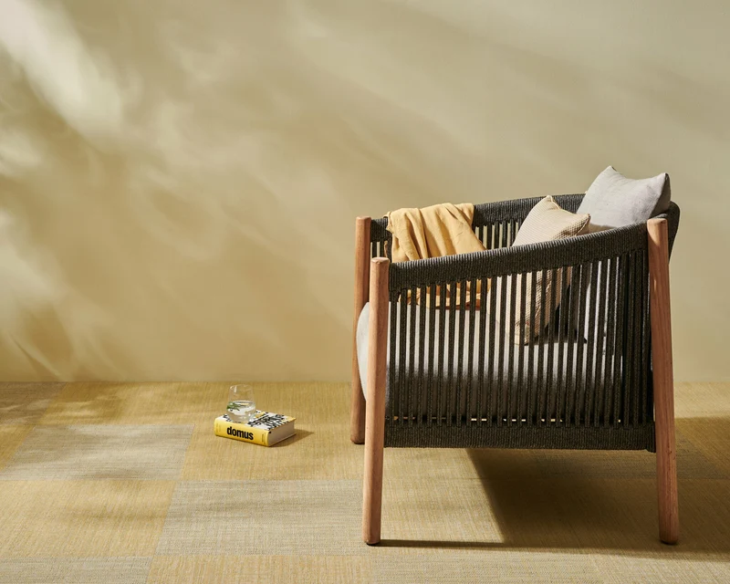 Fauteuil en teck et corde noir Lento - Vincent Sheppard