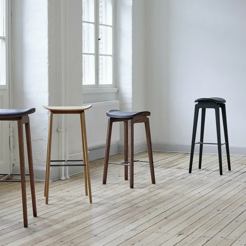 Tabouret de bar en chêne fumé clair 75 cm NY11 - NORR11