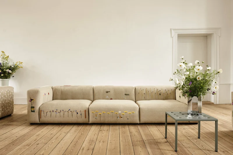Canapé 2,5 places en tissu Dot 1682 03 Anthracite Mags Soft combinaison 1 - Hay