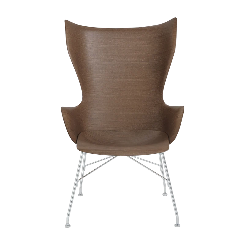 Fauteuil en bois de frêne foncé K/Wood - Kartell