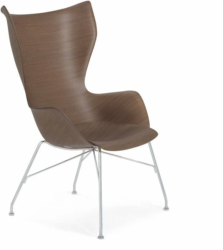 Fauteuil en bois de frêne foncé K/Wood - Kartell