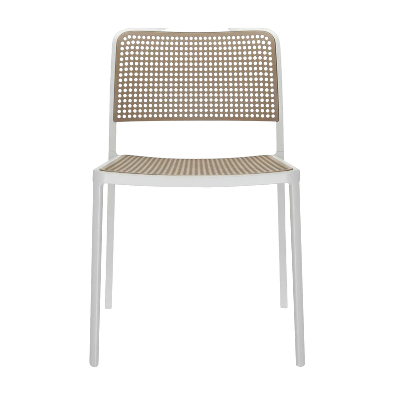 Chaise sable et blanche Audrey - Kartell