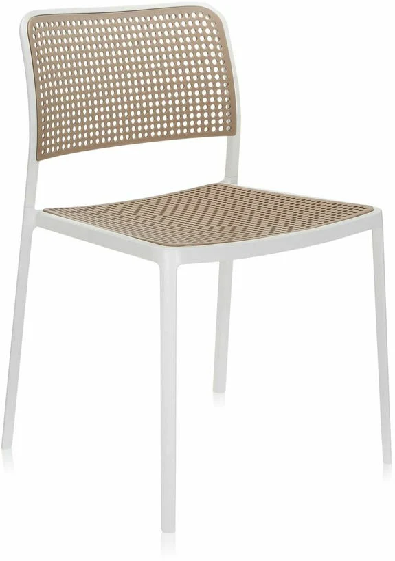 Chaise sable et blanche Audrey - Kartell