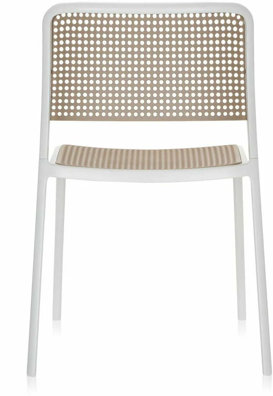 Chaise sable et blanche Audrey - Kartell
