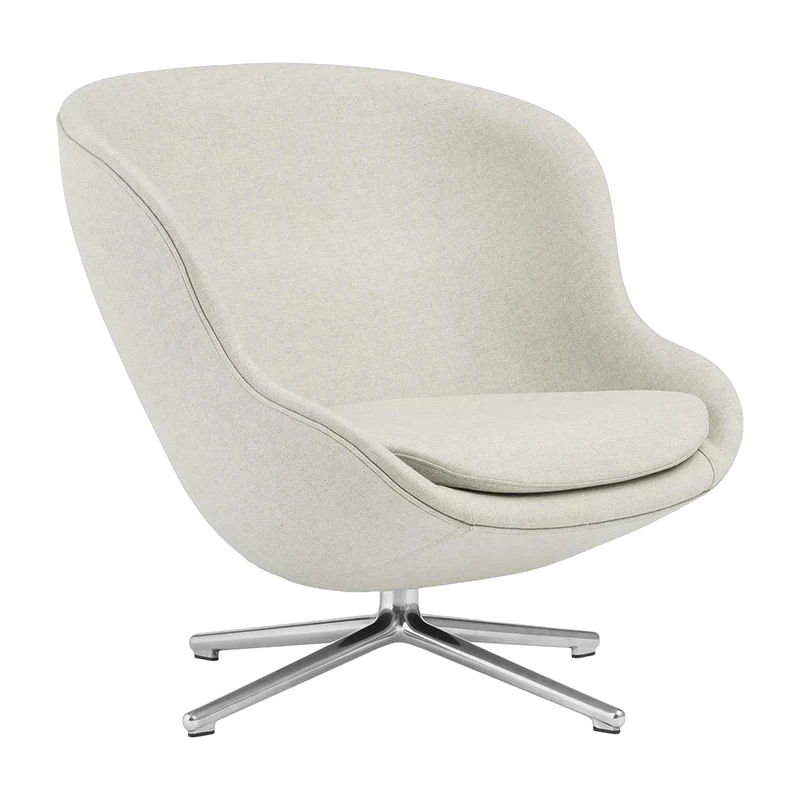 Fauteuil bas en aluminium et tissu beige Hyg - Normann Copenhagen
